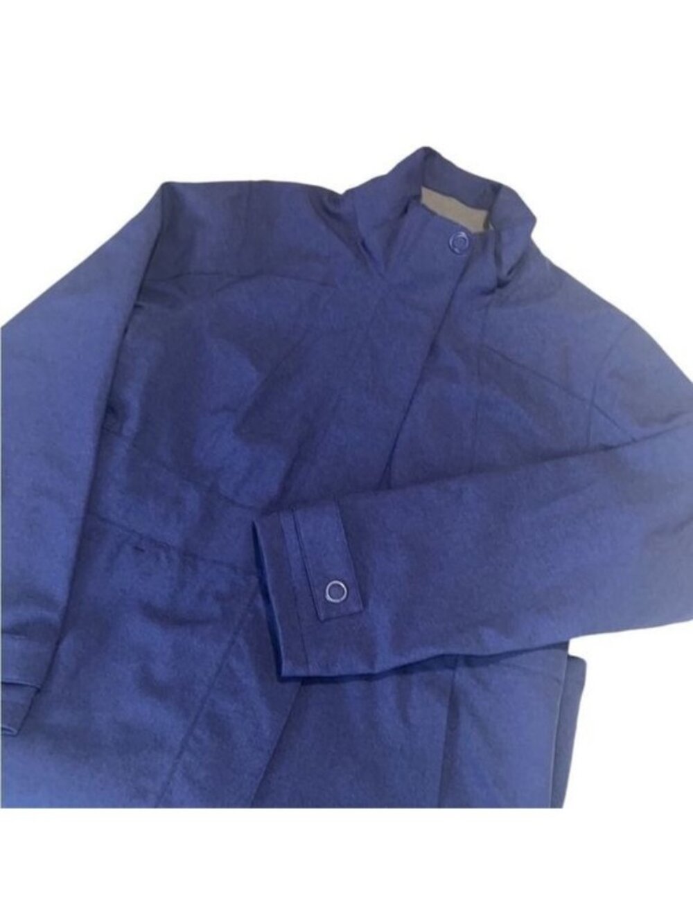 Merrell Opti-shell Navy Blue Front Pockets Snap Zip Closure Coat Size Large